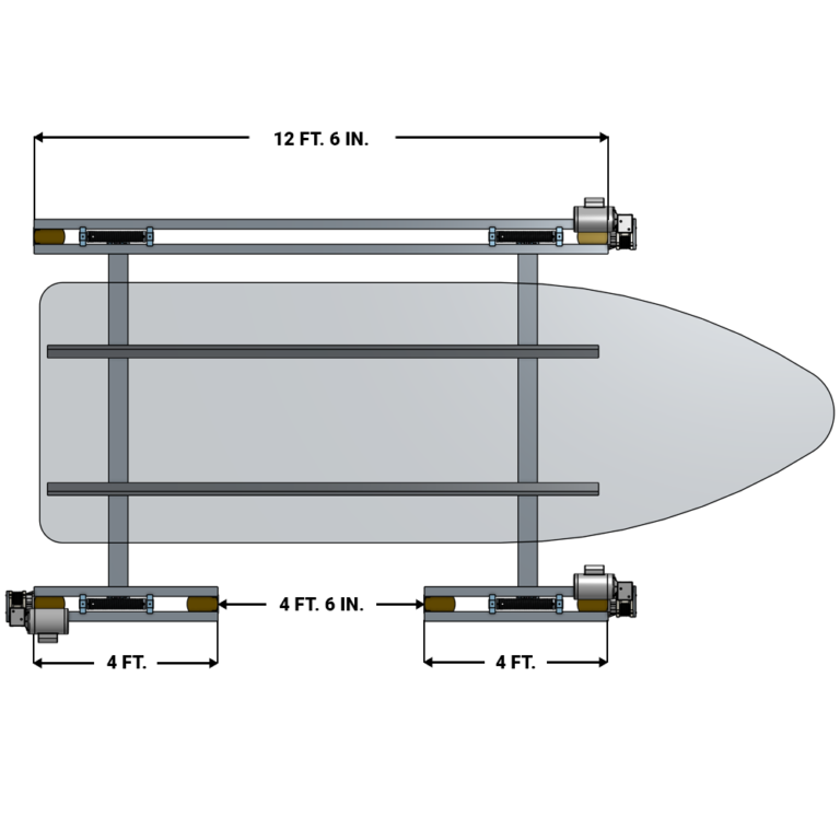 Rockport 12K Aluminum Six Post Pile Mount Lift | BH-USA