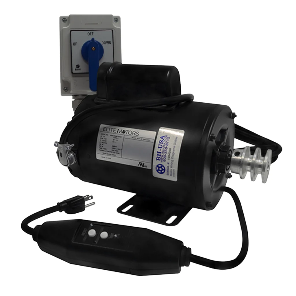 1.5 HP Elite TENV Stainless Wired Boat Lift Motor With Base