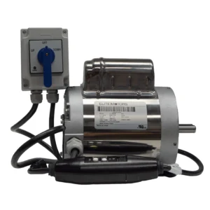 3/4 HP Elite TENV Stainless Wired Boat Lift Motor with Base