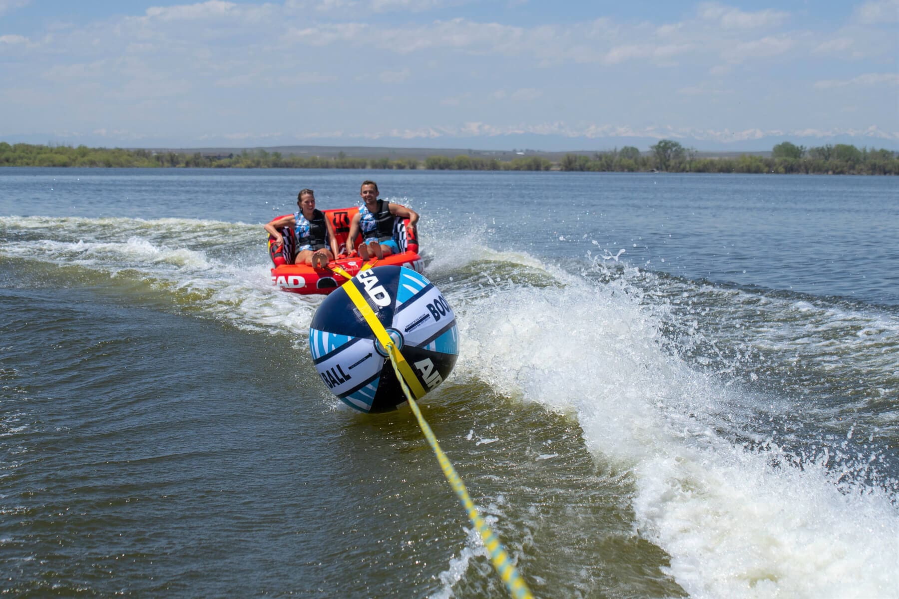4K Booster Ball | 4 Rider Towable Tube Rope for Boating - 60 ft. image 1